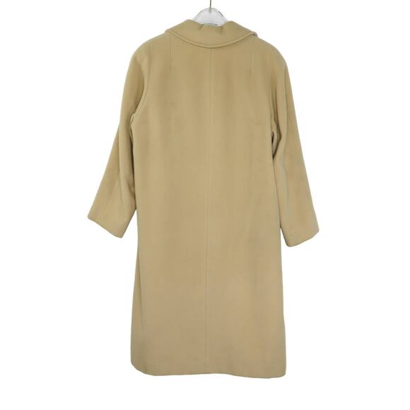 Jordan Marsh 1970s Beige Cream Vintage Cashmere Peacoat Long Coat Large - Picture 3 of 13